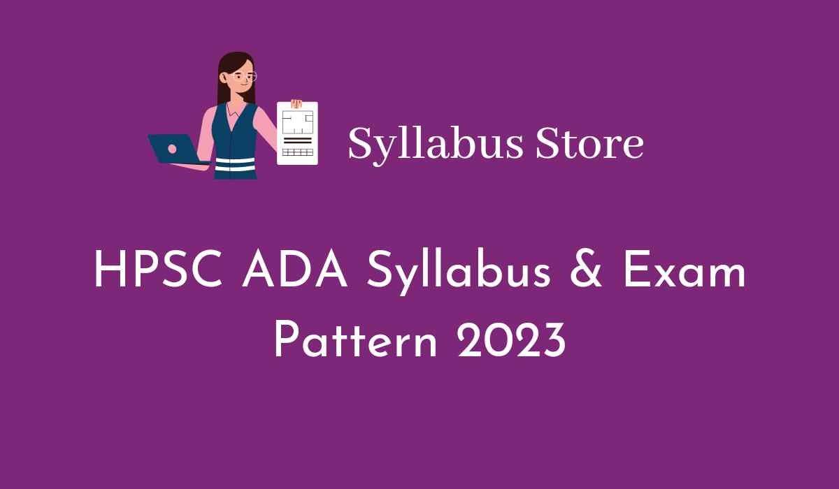 HPSC ADA Syllabus