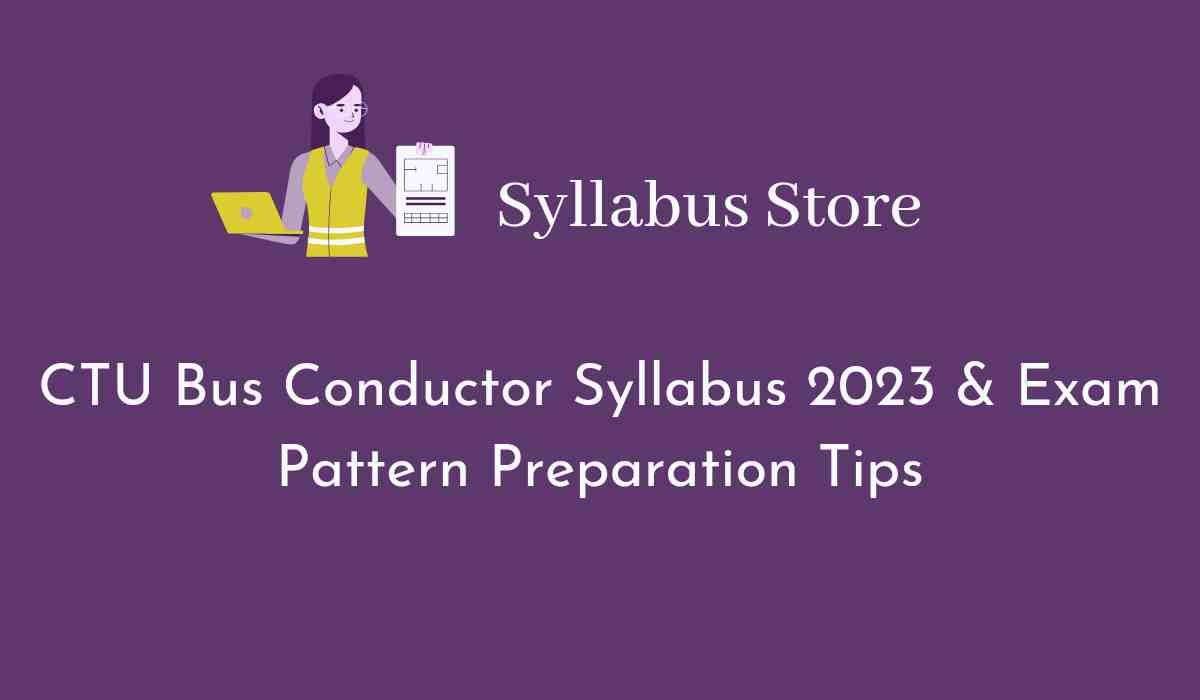 CTU Bus Conductor Syllabus