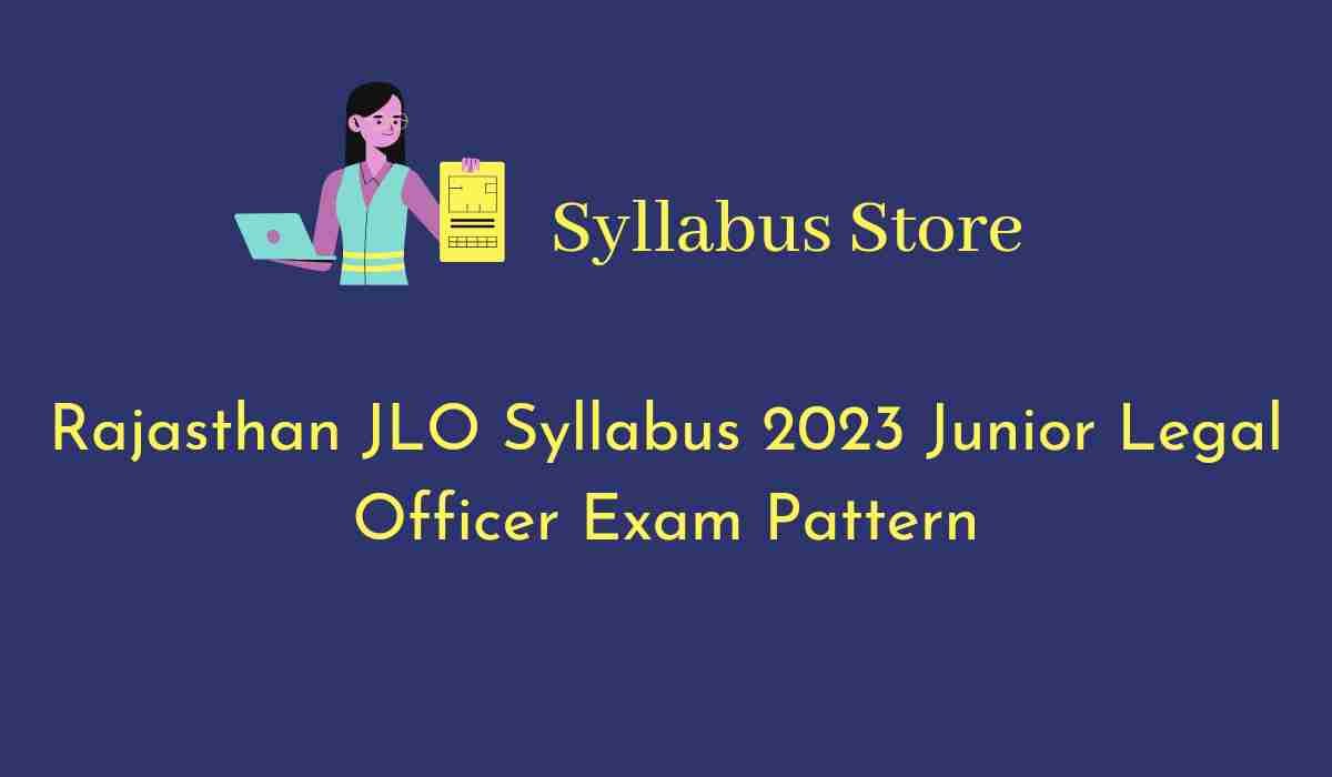 Rajasthan JLO Syllabus 2023