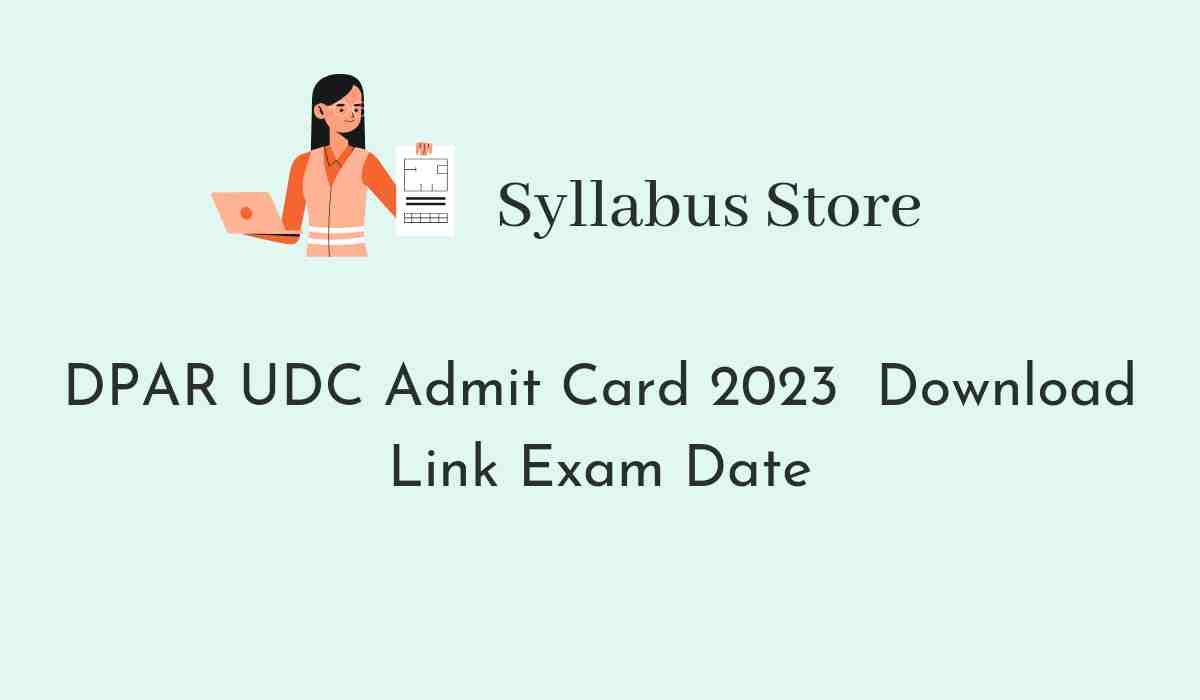 DPAR UDC Admit Card 2023